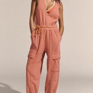 NWT Anthropologie Daily Practice Cloud Rest Sleeveless V-Neck Jumpsuit